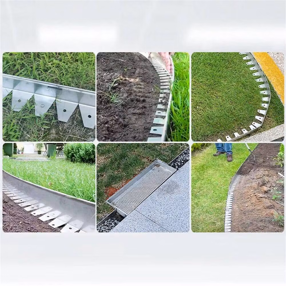 Spetlek 2m Flexible Stainless Steel Garden Edging in Silver – 2