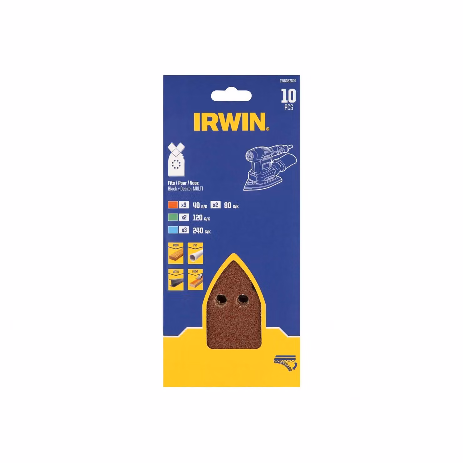 IRWIN Multi Sander Sanding Sheet Set, 10 Piece – 2