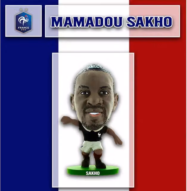 SoccerStarz Mamadou Sakho France Mini Figure, Black and Multicolour, Height: 5 cm