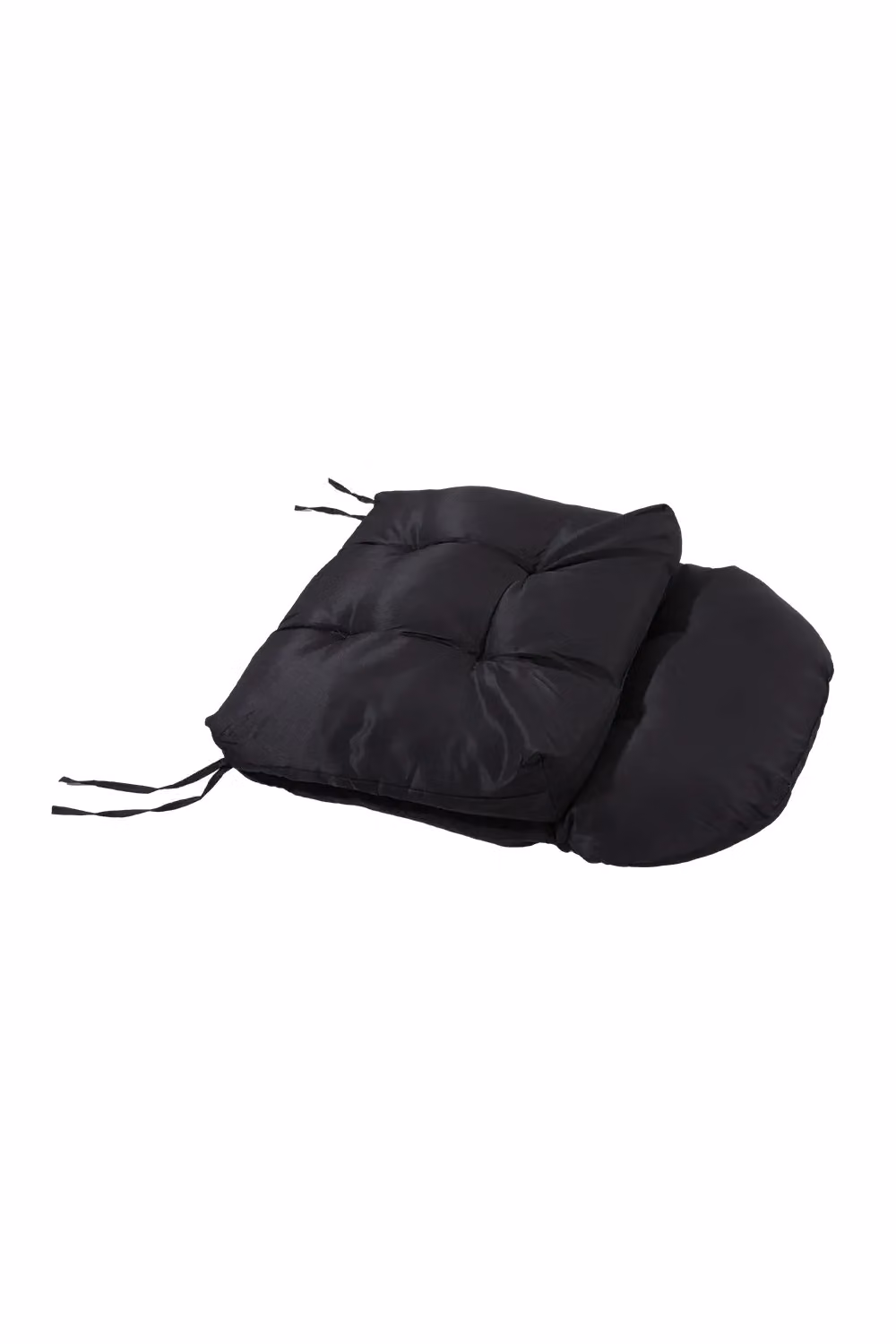 Living and Home Waterproof Outdoor Seat Cushion with Fixing Straps, Black, W: 125 cm, D: 53 cm – 2