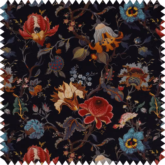 House of Hackney Artemis Recycled Performance Fabric in Black and Multicolour