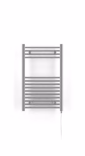 Terma Leo E Electric Towel Rail, Silver, H 80 cm x W 50 cm – 2