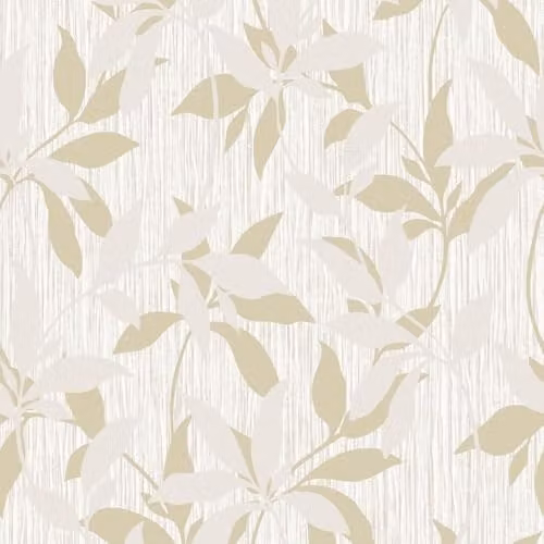Muriva Hudson Leaf Trail Botanical Floral Wallpaper in Beige