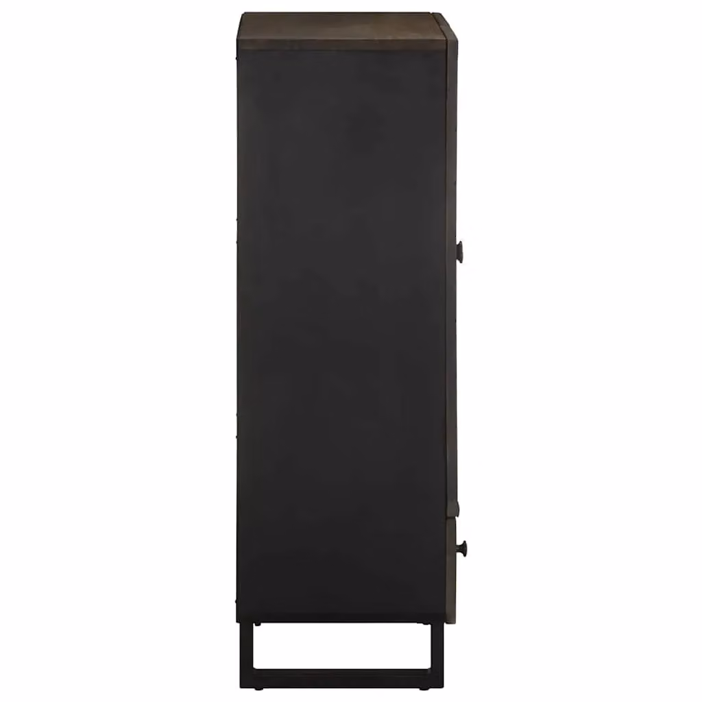 Berkfield Home Black Mango Wood Highboard W/D/H: 60 x 33 x 100 cm – 3