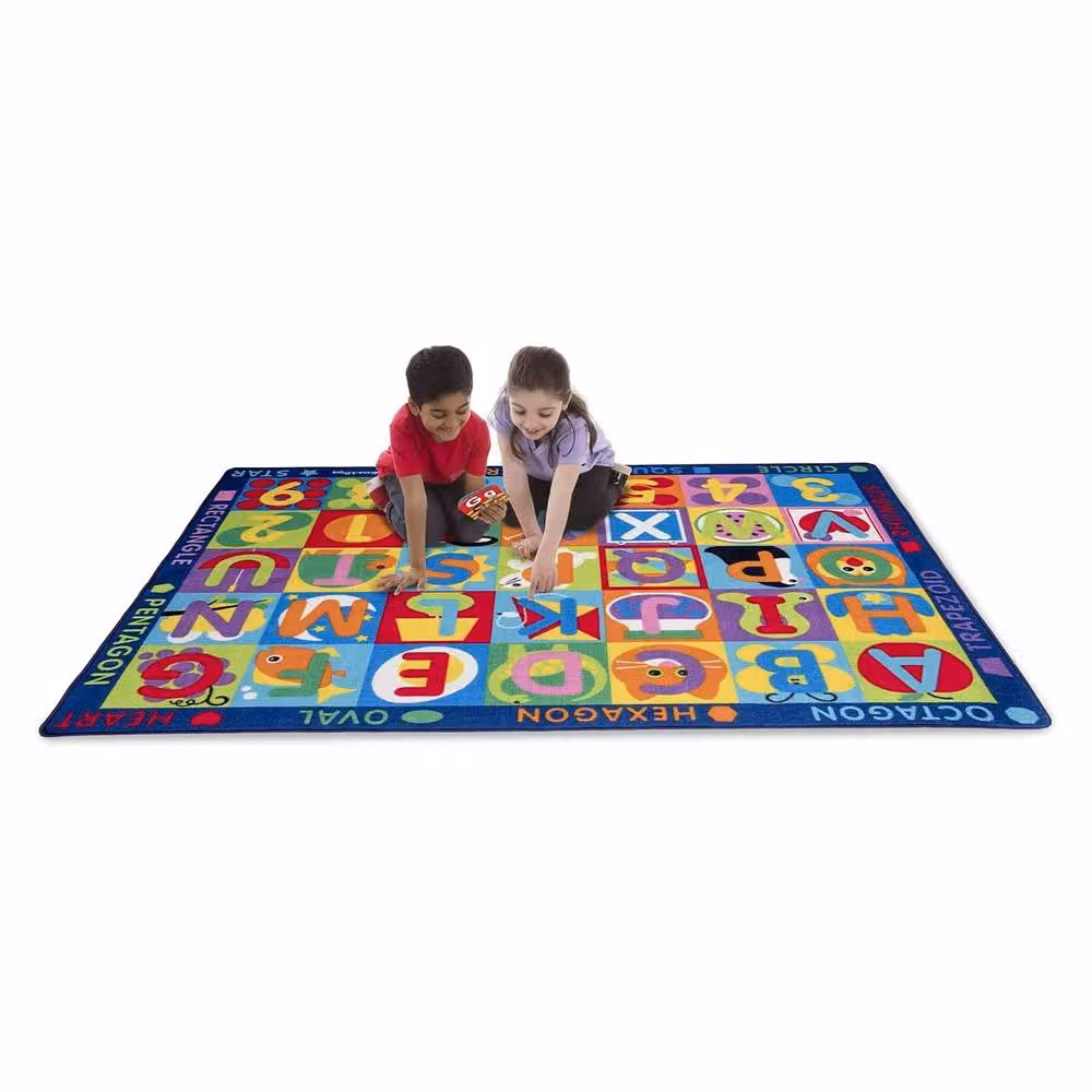 Simpa Jumbo ABC-123 Kids Motif Rectangular Rug, Multicolour, W: 140 cm, D: 200 cm – 2