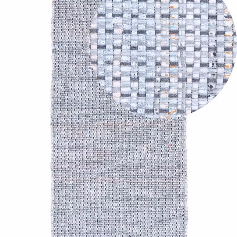 Wyld and Coco Grey Cotton Rag Rug, Handwoven Boho Rectangular Rug with Fringes, W: 80 cm, L: 150 cm
