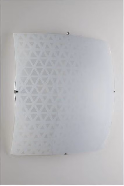 Netlighting Maori Decorative Flush Ceiling Light in White Glass with E27 Fitting