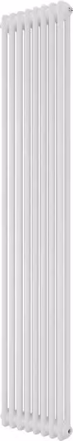 Agadon Kylo 2 Column Vertical Steel Radiator in White, Width: 38 cm