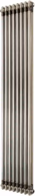 Monstershop Traditional 2 Column Steel Radiator in Silver, H: 180 cm, W: 38 cm