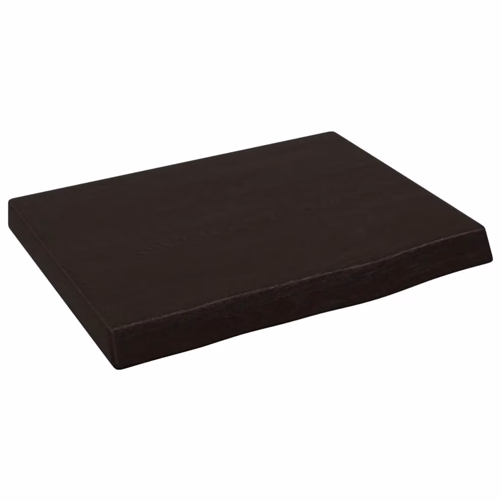 Berkfield Home Bathroom Countertop, Treated Solid Wood, Dark Brown and Grey, W: 40 cm, D: 30 cm, H: 2-4 cm – 2