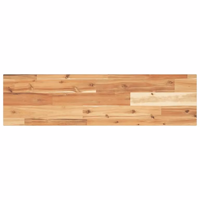 Berkfield Home Brown Oil Finished Solid Wood Acacia Floating Shelf, W: 80 cm, D: 20 cm, H: 2 cm