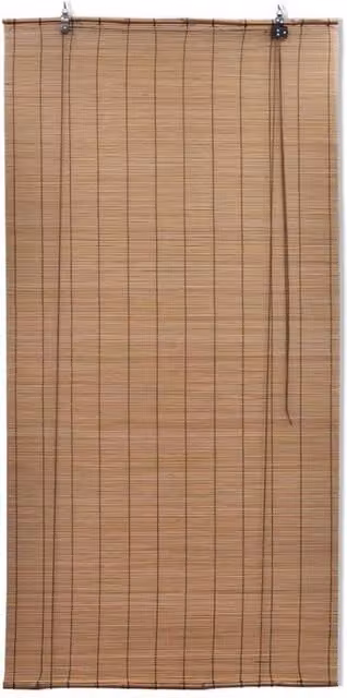 Berkfield Home Brown Bamboo Roller Blinds W: 120 cm, H: 160 cm