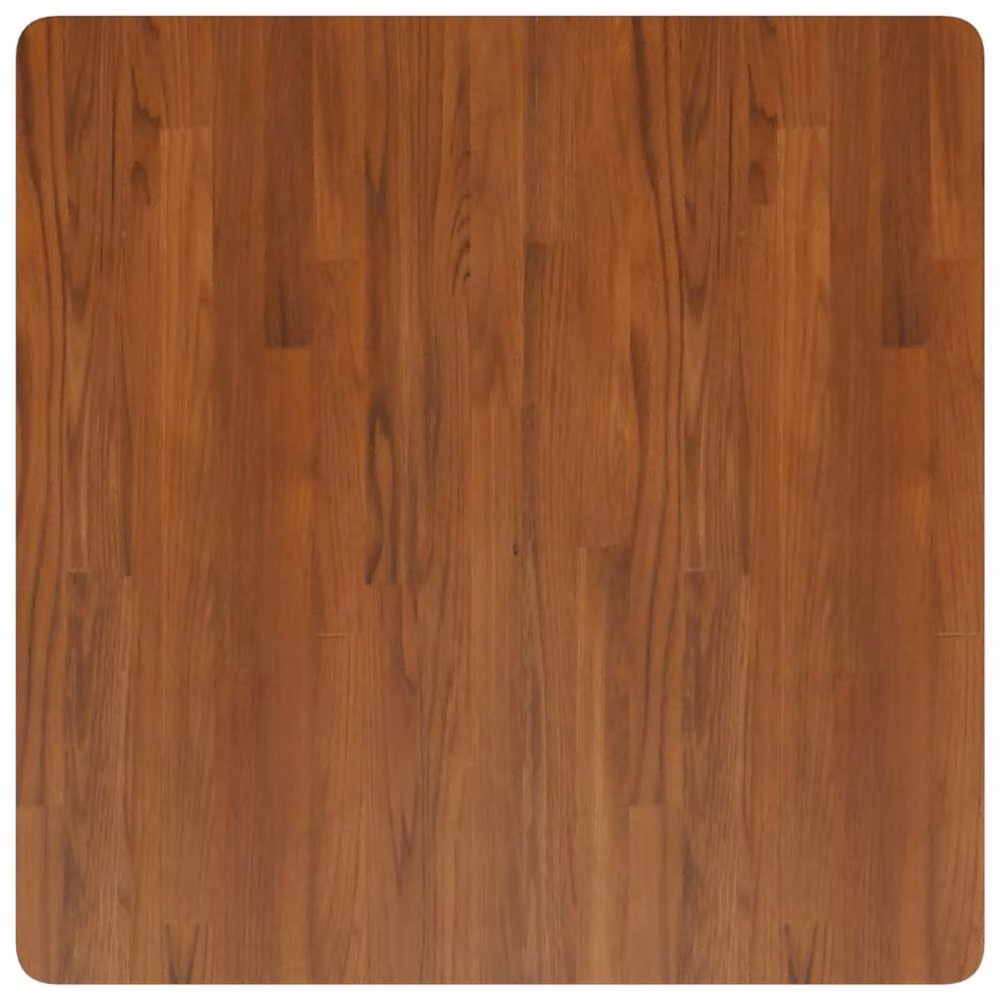 Berkfield Home Square Table Top in Dark Brown, Treated Solid Oak Wood, W/D/H: 80 x 80 x 4 cm – 3