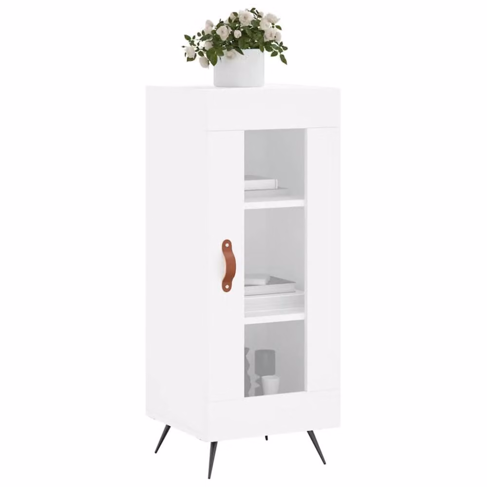 Berkfield Home High Gloss White Wall Mounted Sideboard W/D/H: 34.5 x 34 x 90 cm – 2