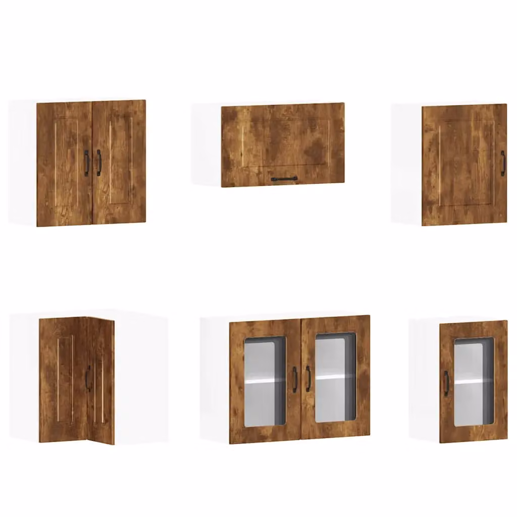 Berkfield Home Kalmar 11 Piece Kitchen Cabinet Set in Smoked Oak Brown Engineered Wood – 2