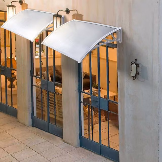 Yaheetech Outdoor Awning Canopy for Window or Front Door, White, Width: 120 cm
