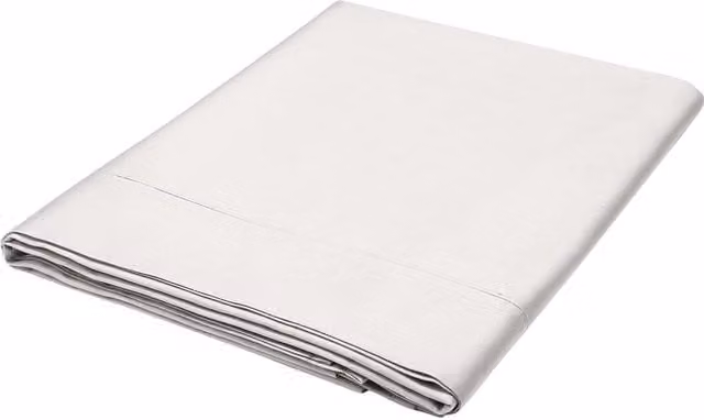 Bedeck of Belfast Fine Linens 1951 Luxury 1000 Thread Count Egyptian Cotton Double Flat Sheet in Silver, W/D/H: 140 x 200 cm