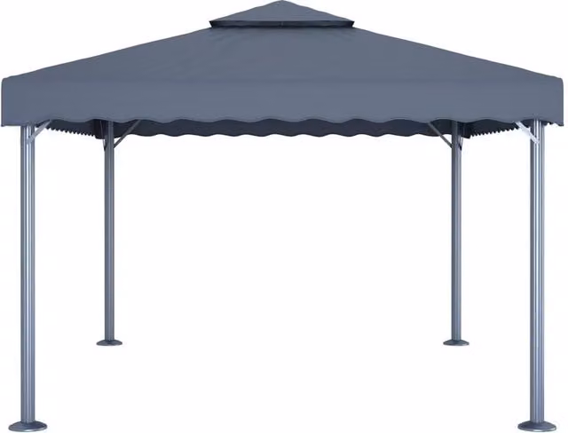 Berkfield Home Anthracite Aluminium Gazebo in Dark Grey W/D/H: 400 x 300 x 270 cm – 1