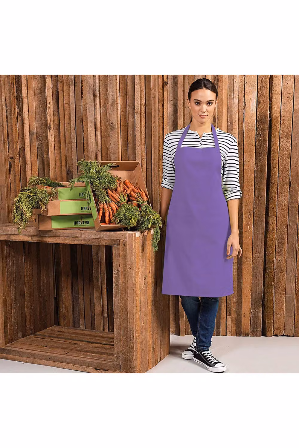 Premier Colours Poly-Cotton Bib Apron in Purple – 2