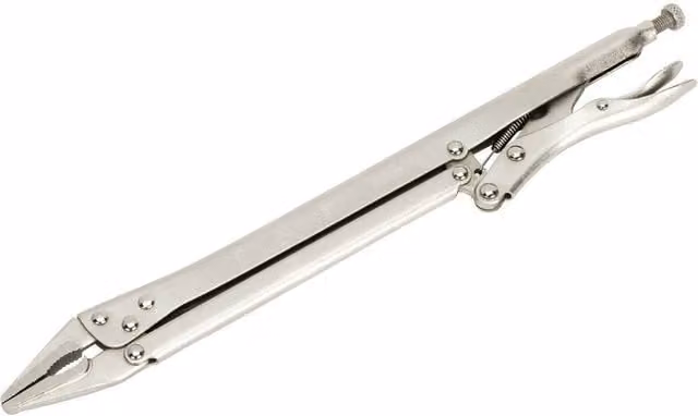 Loops Extra-Long Locking Pliers in Silver, Drop Forged Steel