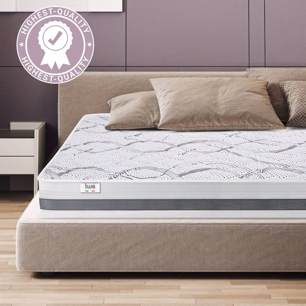 The White Stone Antibacterial Orthopaedic Comfort Foam Mattress in White, Size: Split Emperor, Height: 25 cm – 3