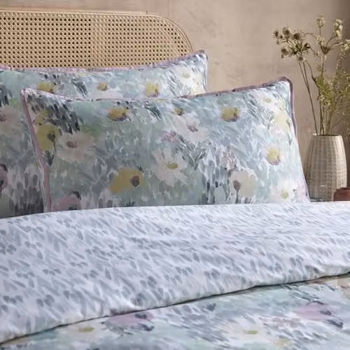 Appletree Modern Floral 100% Cotton Duvet Cover and Pillowcase Set, Green, W/D/H: 200 x 200 x 140 cm – 2