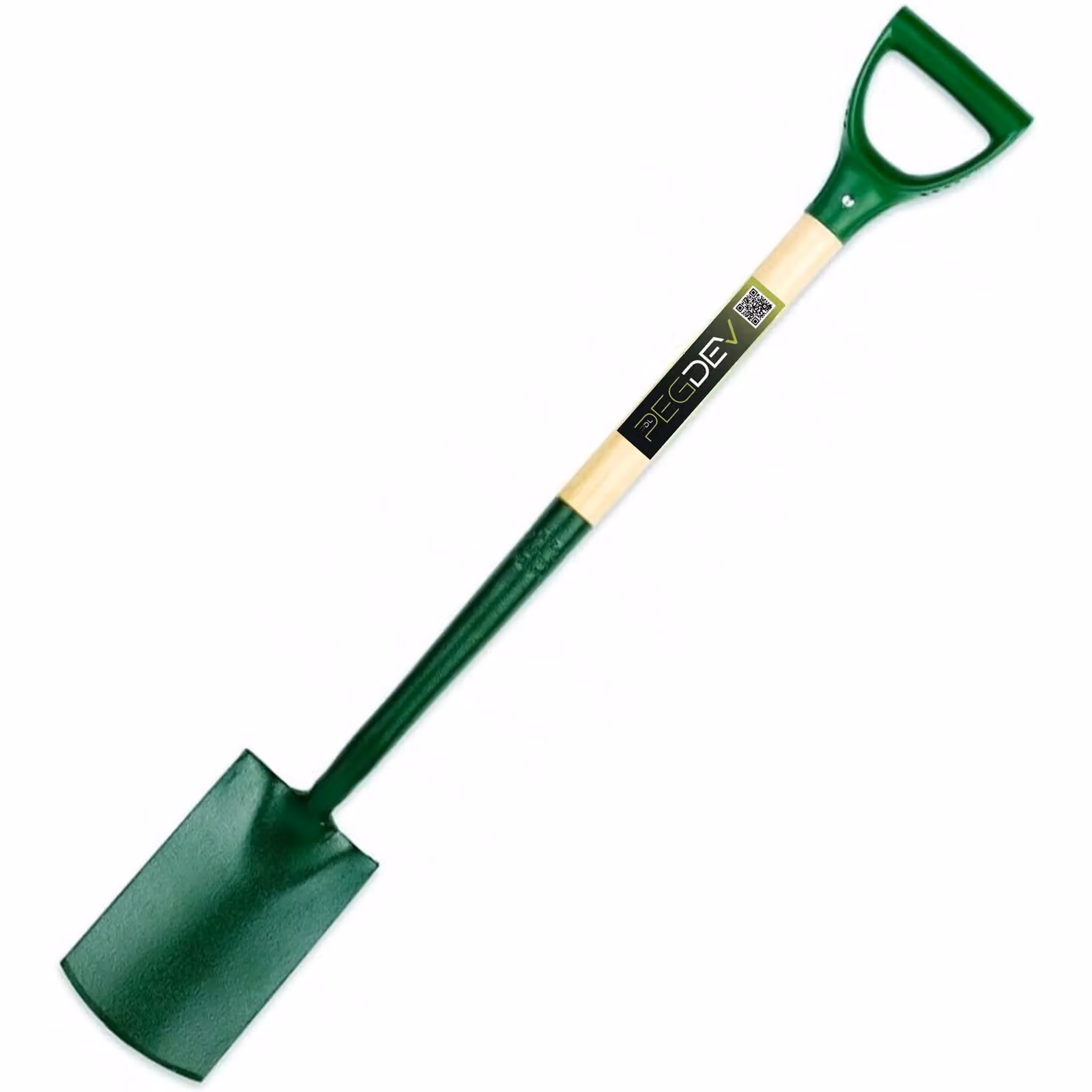 Pegdev Ergonomic Steel Border Spade in Dark Green with Ash YD Handles – 2