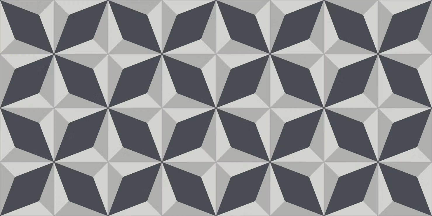 Artsy Mats Paxos Grey Mosaic Vinyl Floor Mat, W: 67 cm, L: 145 cm – 2