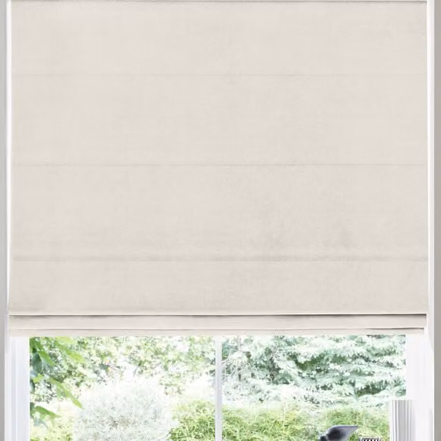 Terrys Florence Made to Measure Roman Blind in Ivory Velvet