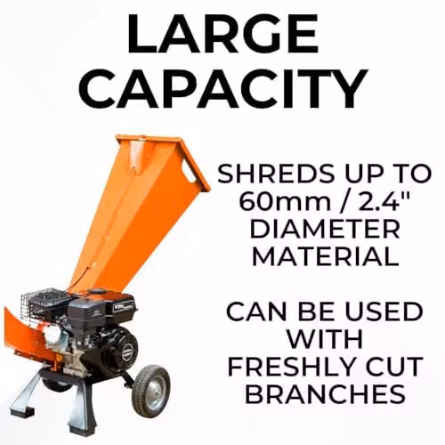 Ark Mat 7HP Petrol Wood Chipper with 212cc Engine in Orange – 3