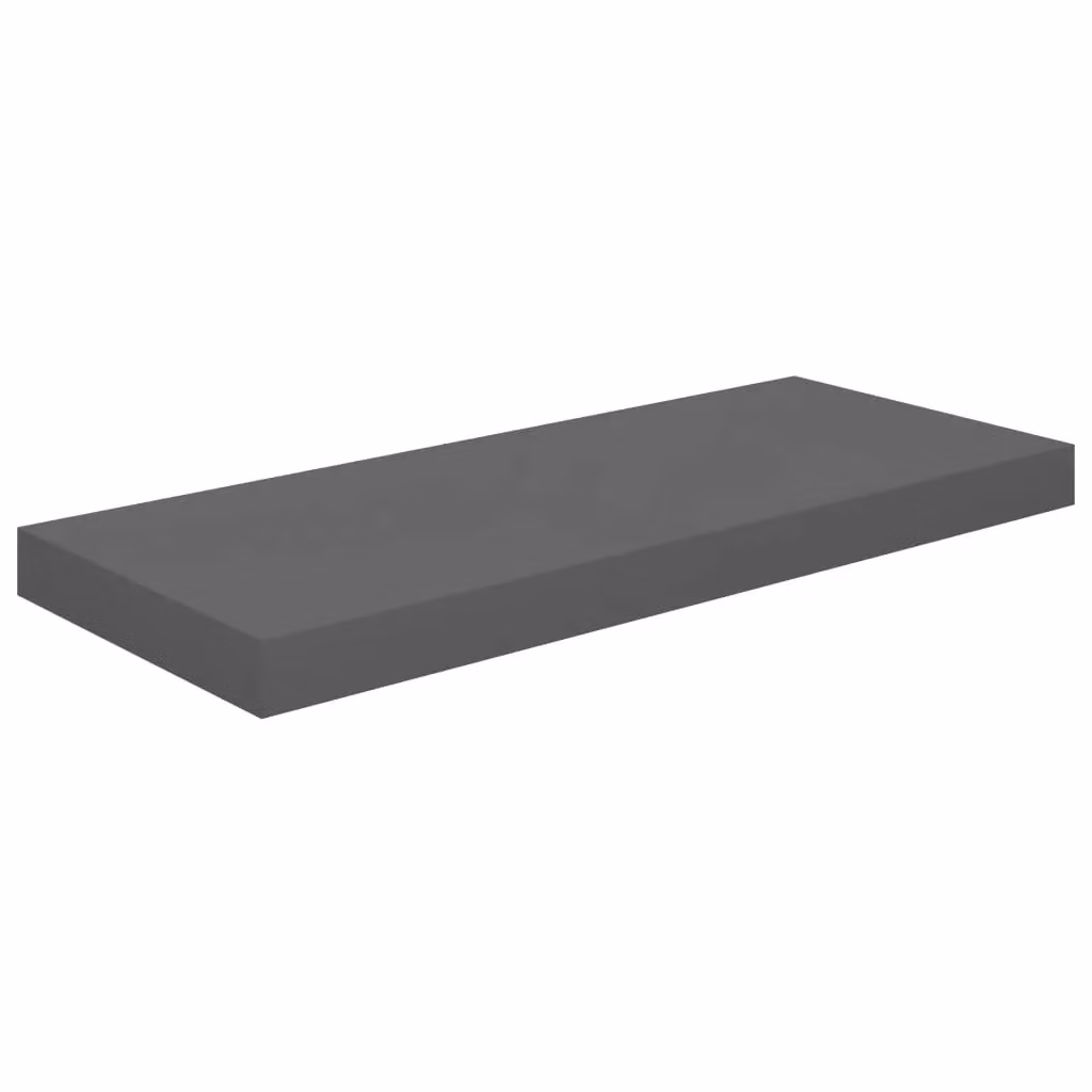 Berkfield Home Floating Wall Shelf in High Gloss Grey, W: 60 cm, D: 23.5 cm, H: 3.8 cm – 2