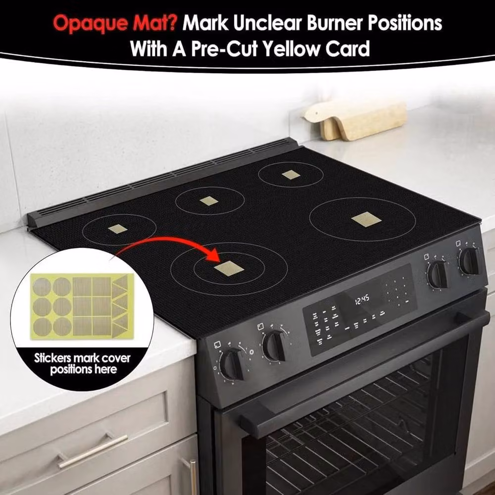 FLAVORA Magnetic Silicone Induction Hob Protector Mat in Black – 5