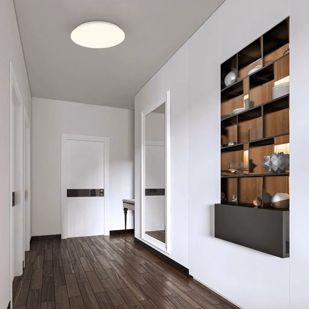 Briloner White LED Ceiling Light with Motion Sensor, Warm White, D: 27 cm, H: 6 cm – 4