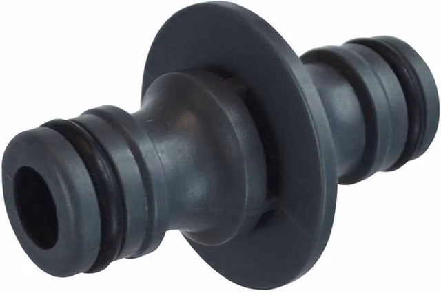 Faithfull Plastic Double Male Hose Repair Connector, 1/2 inch, Black and Multicolour