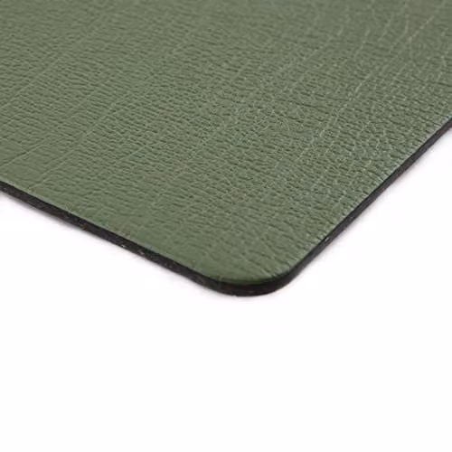 Lara-May Set of 6 Olive Green Recycled Leather Placemats and 6 Coasters, W: 28 cm, D: 21 cm – 3
