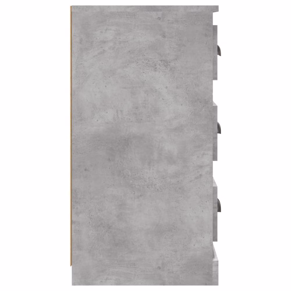 Berkfield Home Set of 2 Sideboards in Concrete Grey Matt Engineered Wood – 2