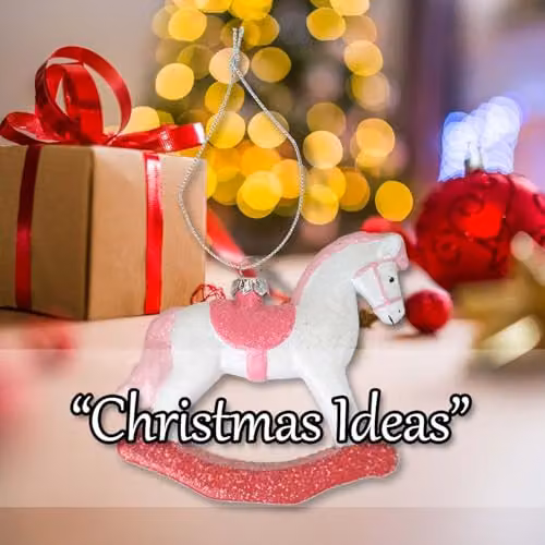 VFM e-Store Pink Rocking Horse Christmas Tree Decoration Ornament W/D/H: 10.5 x 10.5 x 10.5 cm – 5