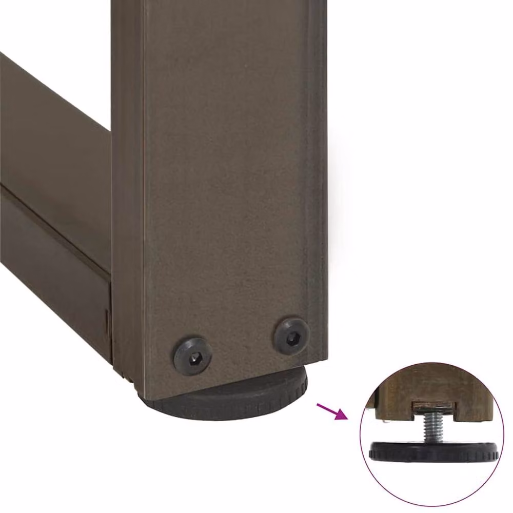 Berkfield T-Shaped Home Bar Table Legs in Bronze Steel, 2 Pieces, W: 40 cm, D: 35 cm, H: 90-91 cm – 4