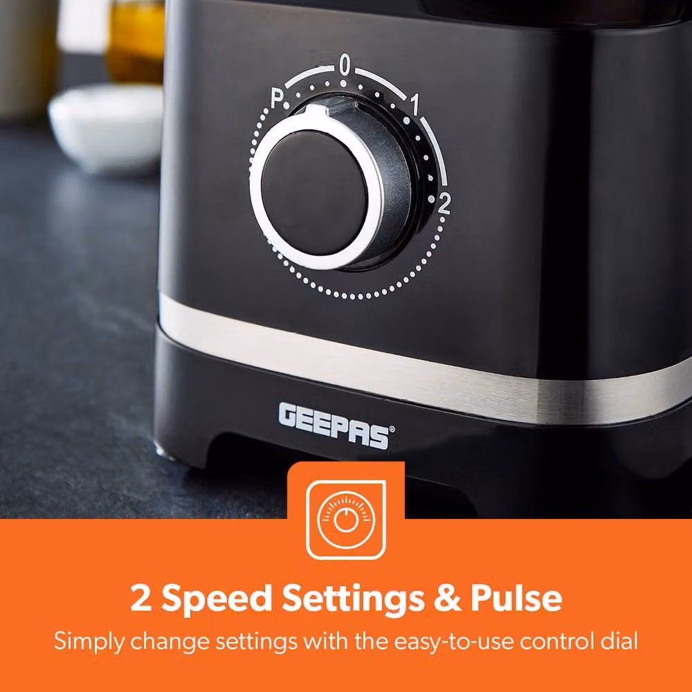 Geepas 10-in-1 Multifunctional Food Processor Blender and Chopper with 800W Motor and Pulse Function in Black – 3