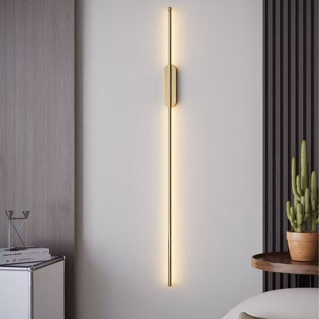 Komore Gold Aluminium Linear LED Wall Light