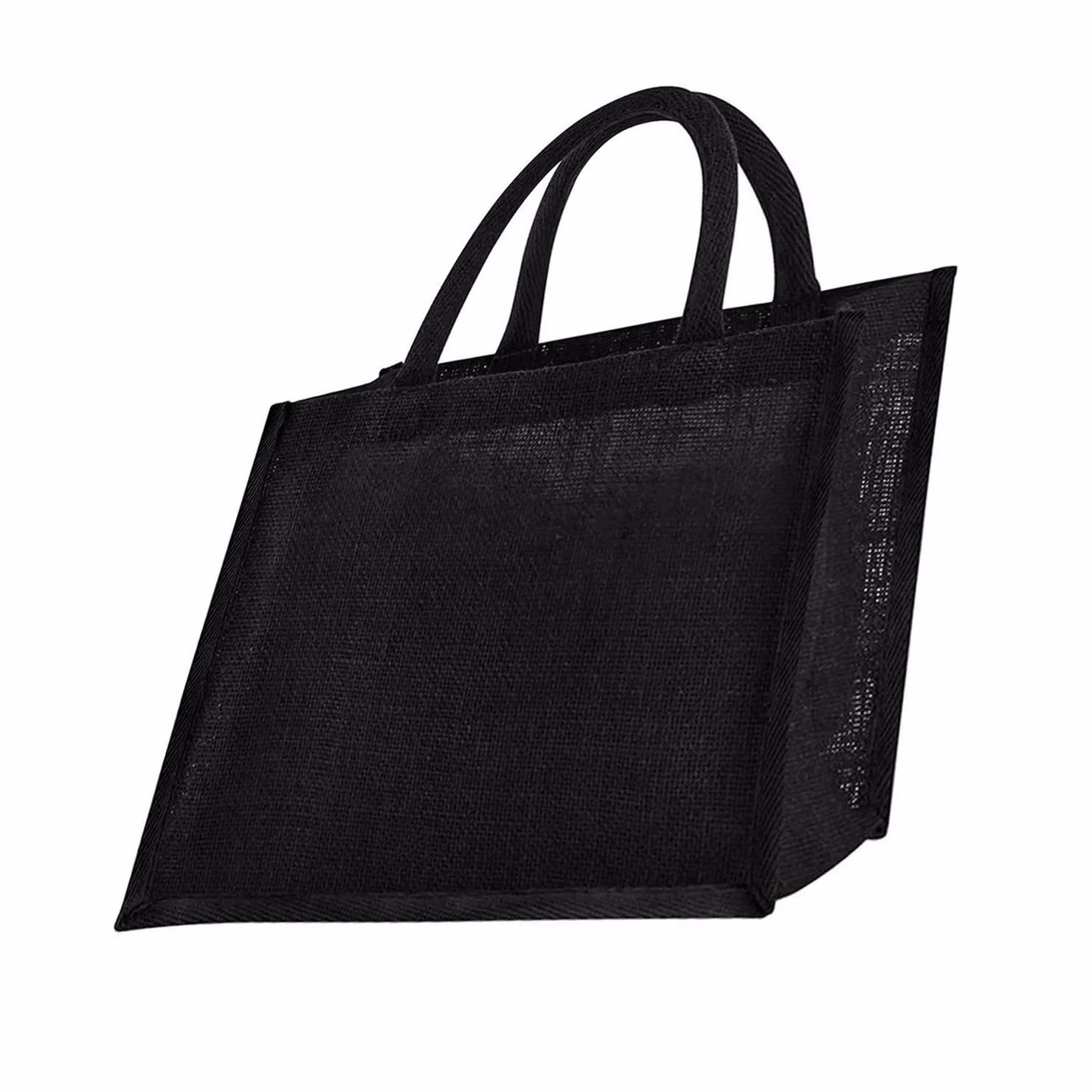 Westford Mill Midi Starched Jute Tote Bag in Black, 14L – 2