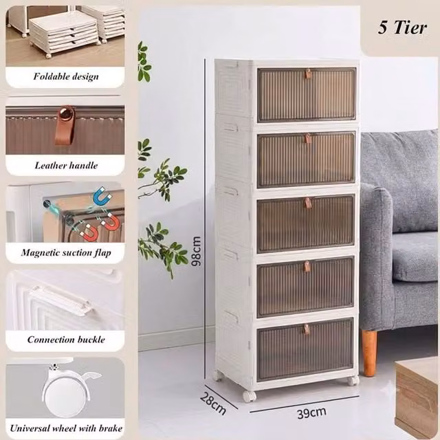 Hygrad Built to Survive Plastic Storage Drawers in White and Transparent