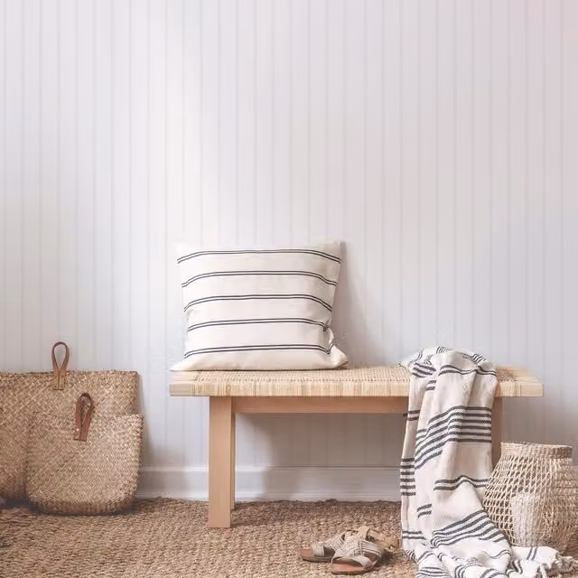 Superfresco White Paintable Wood Look Textured Wallpaper Roll