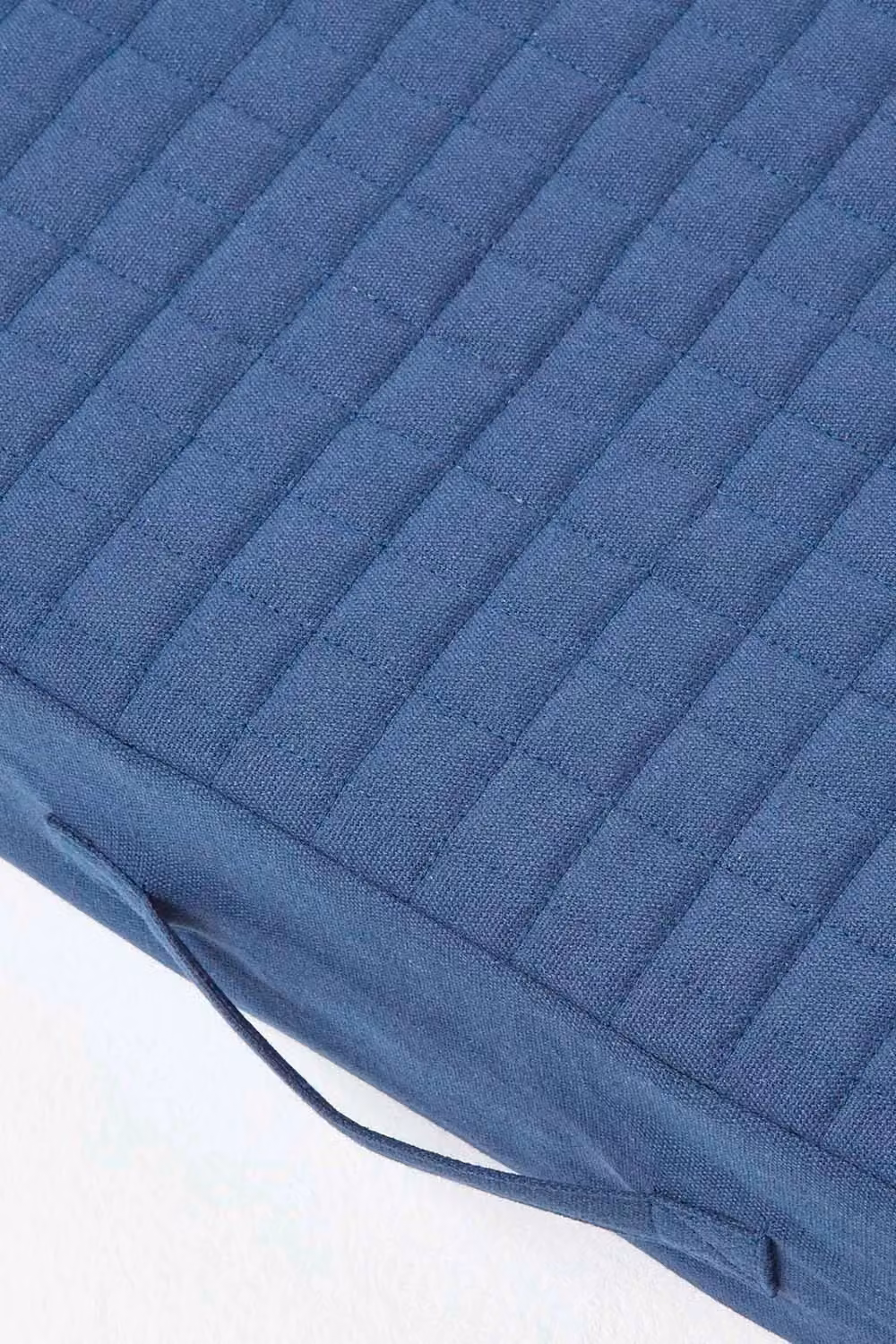 Homescapes Blue Cotton Orthopaedic Foam 2 Seater Booster Cushion with Removable Cover – 3