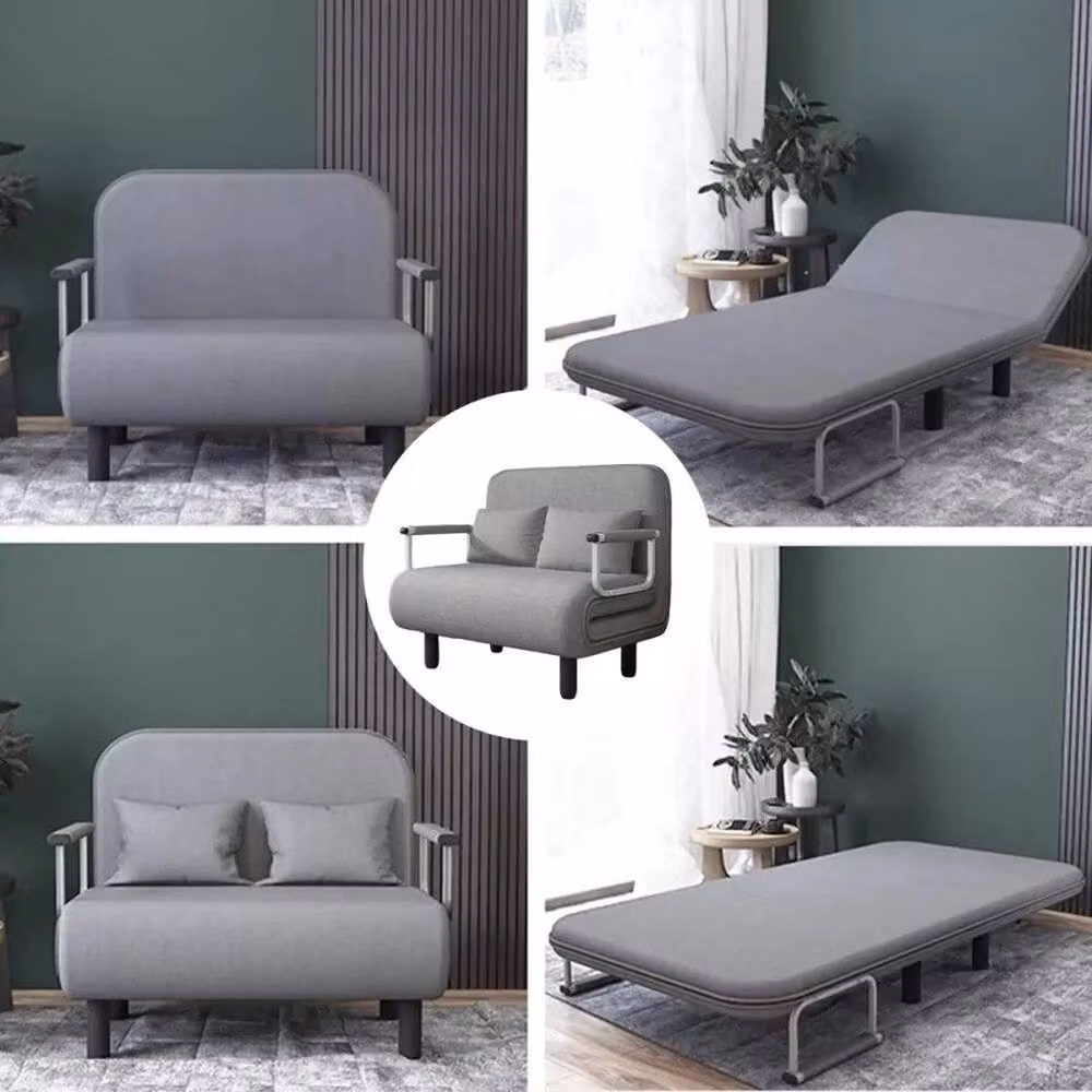 Kelvenix Grey Fabric Sleeper Armchair Sofa Bed with Metal Frame – 5