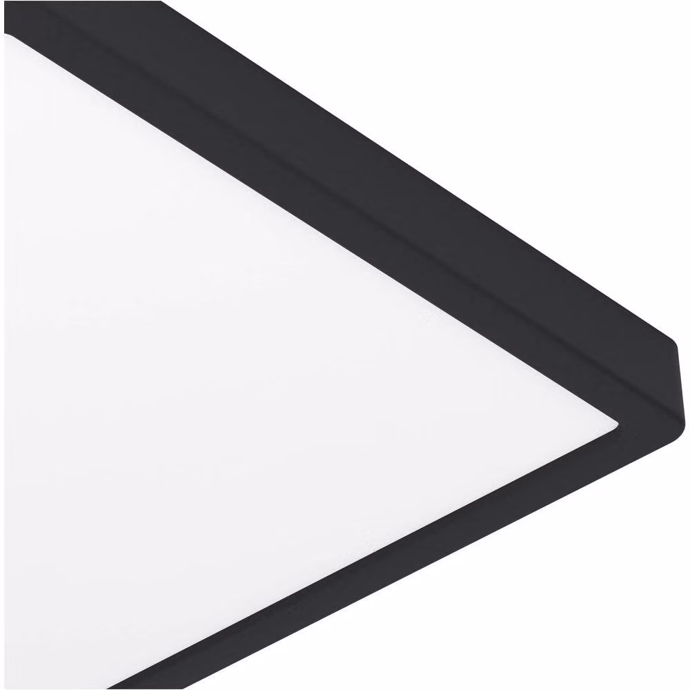 Loops Black Square LED Ceiling Light with Included Bulb – 3
