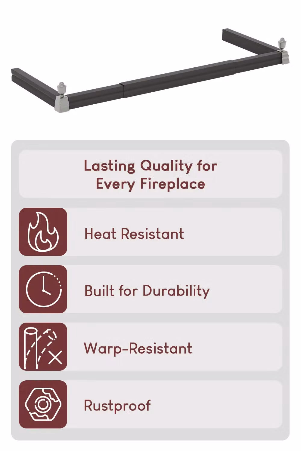 Home Discount Fire Vida Fire Fender Adjustable Fireplace Surround in Black – 3