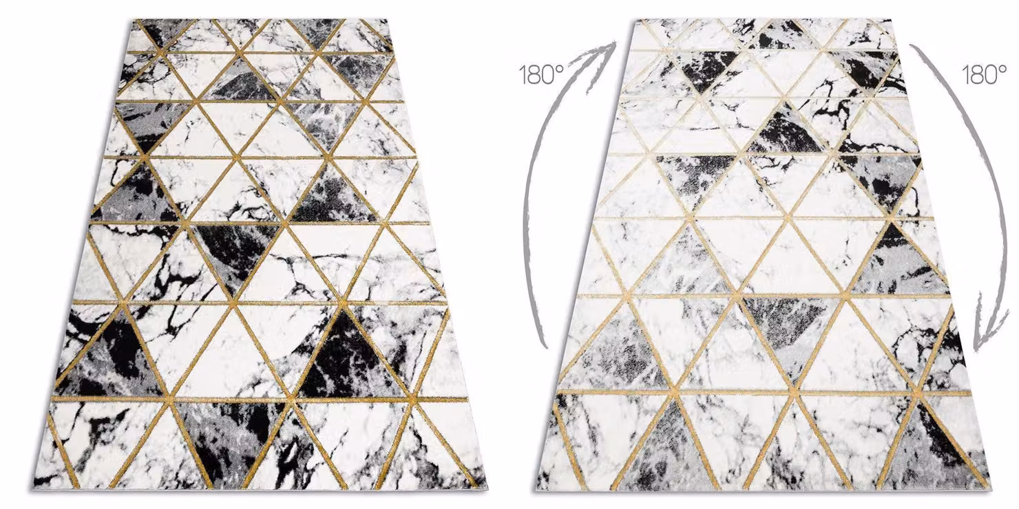 RugsX Emerald Geometric Rug in Black and Multicolour, W: 80 cm, L: 150 cm – 2