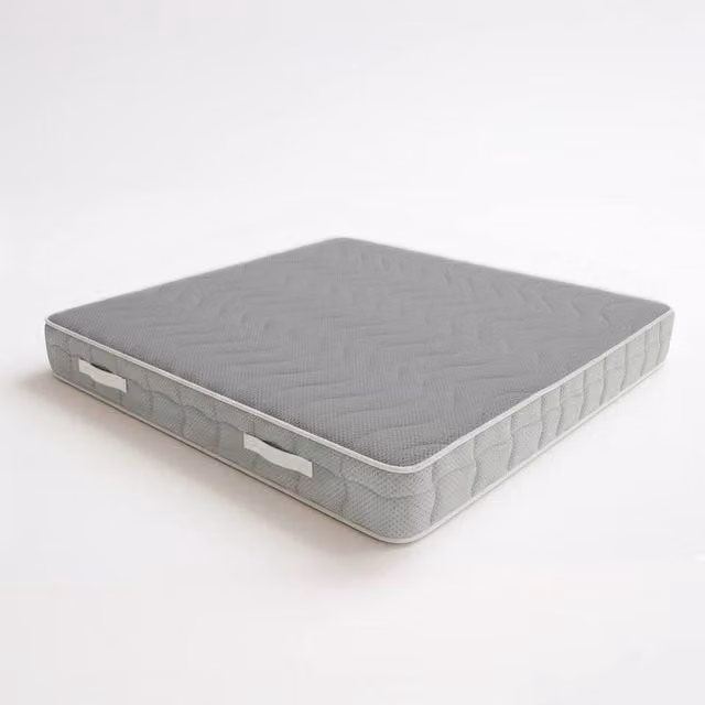 White Stone 9-Zone Hypoallergenic Memory Foam Mattress in White and Grey, Height: 20 cm, Size: EU Double