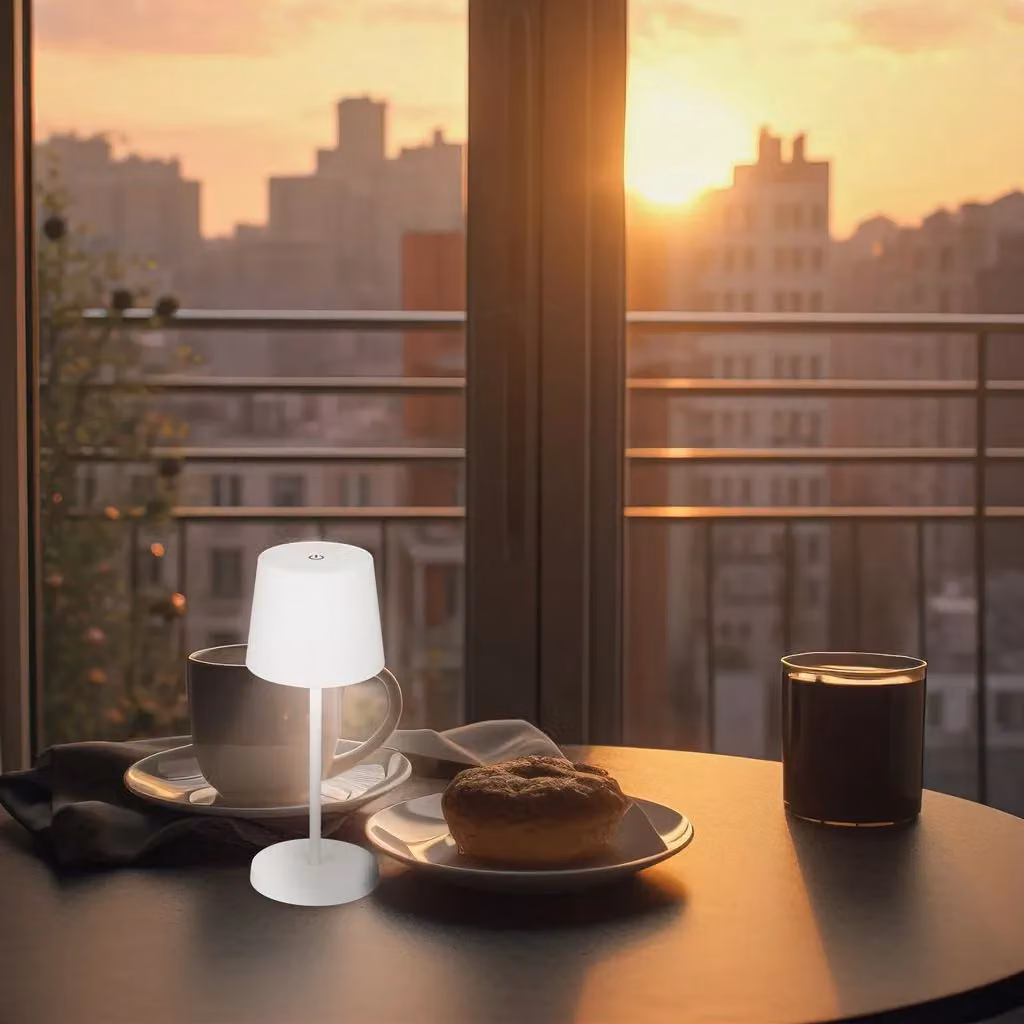 Briloner White Rechargeable Dimmable LED Table Lamp with Touch Control and Warm White Light – 6